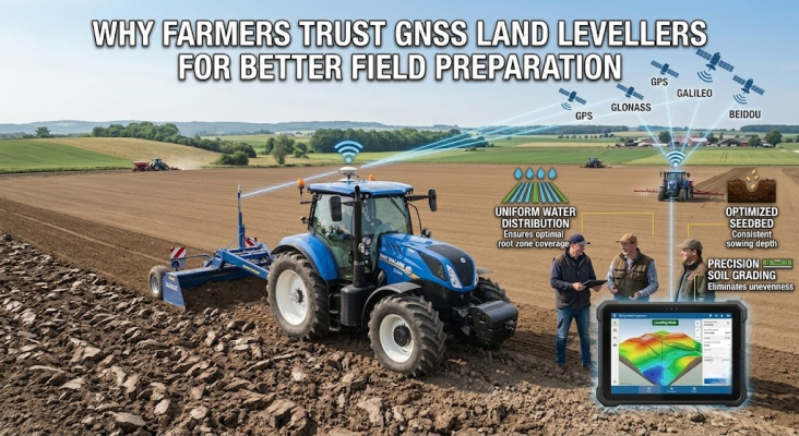 Why Farmers Trust GNSS Land Levellers for Better Field Preparation